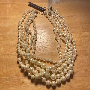 NWT J.Crew Multi Strand Pearl Necklace